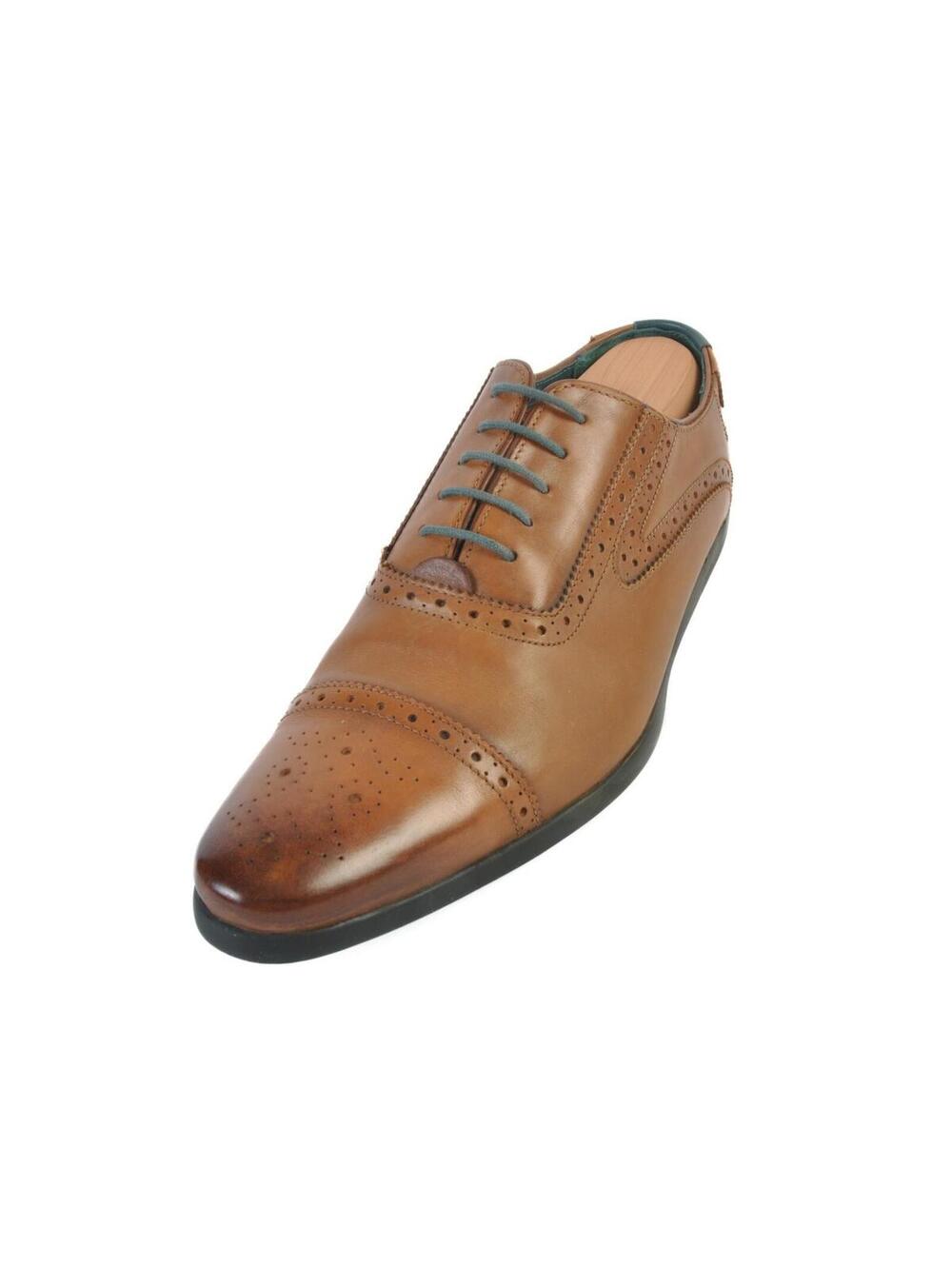 Ted Baker Brown Jaksone Flat Sole Cap Toe Oxfords 10 37266